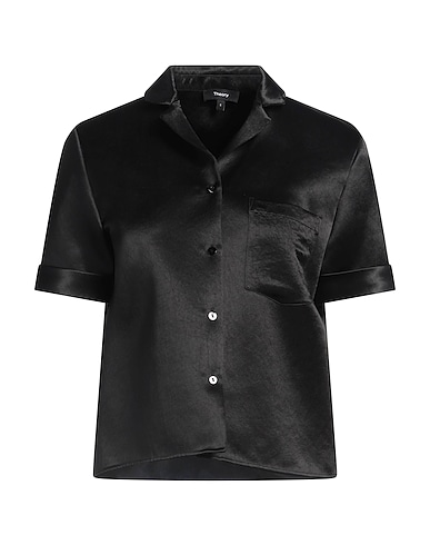 THEORY Solid colour shirts & blouses Black 100% Acetate