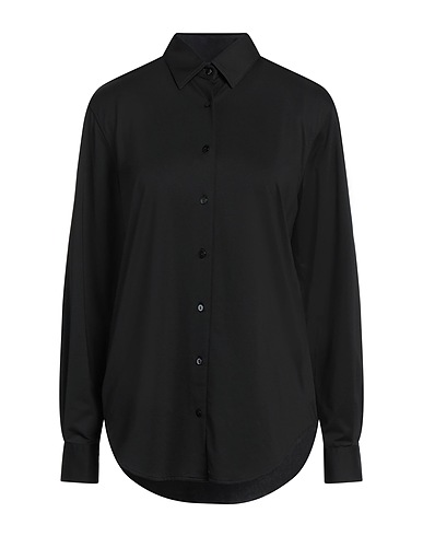 XACUS Solid colour shirts & blouses Black 86% Polyamide, 14% Elastane