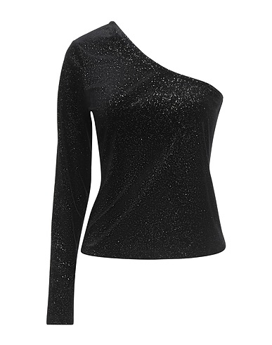 PENNYBLACK One-shoulder top Black 90% Polyester, 10% Elastane