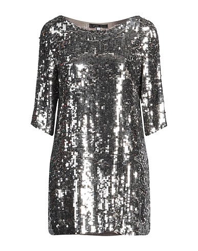 L' AUTRE CHOSE Silk top Silver 100% Silk, PVC - Polyvinyl chloride