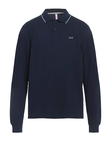SUN 68 Polo shirt BLU NOTTE 95% Cotton, 5% Elastane