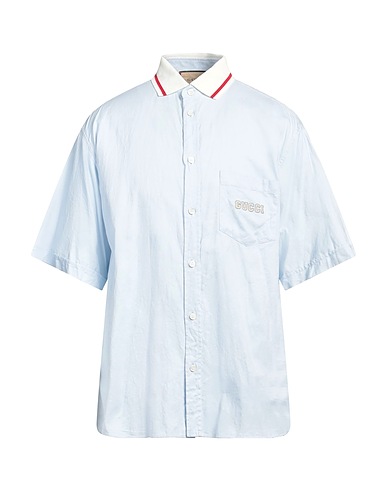 GUCCI Solid color shirt Sky blue 100% Cotton