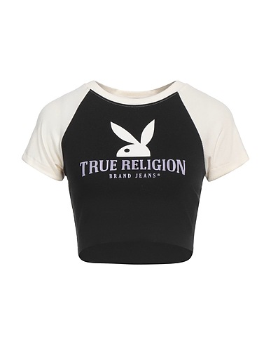 PLAYBOY Top X TRUE RELIGION Nero 61% Poliestere, 34% Rayon, 5% Elastan
