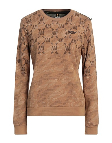 AERONAUTICA MILITARE Sweatshirt Camel 95% Cotton, 5% Elastane