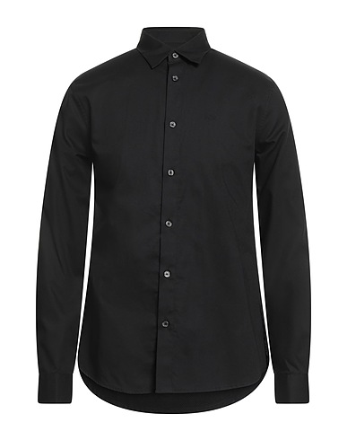 ARMANI EXCHANGE Solid color shirt Black 100% Cotton