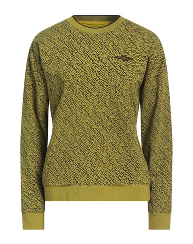 AERONAUTICA MILITARE Sweatshirt Lime green 95% Cotton, 5% Elastane