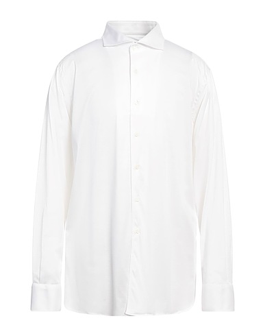 CANALI Однотонная рубашка Белый 100% Хлопок