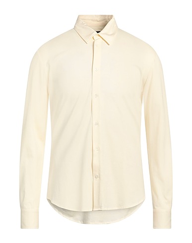 ROBERTO COLLINA Solid color shirt Pastel yellow 100% Cotton