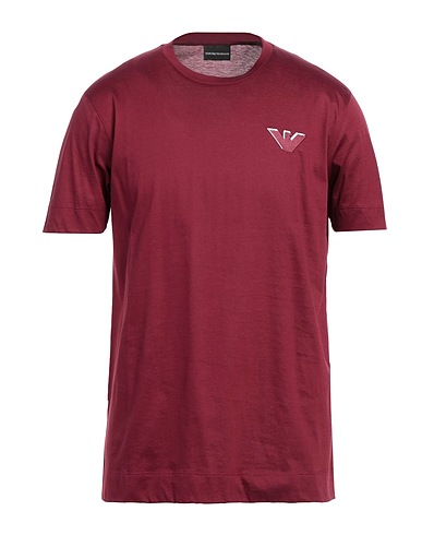 EMPORIO ARMANI Basic T-shirt Burgundy 100% Cotton