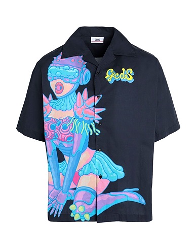 GCDS Shirts Midnight blue 100% Cotton
