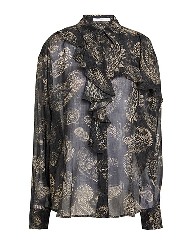 HIGH Camicie  e bluse fantasia USE Antracite 100% Seta