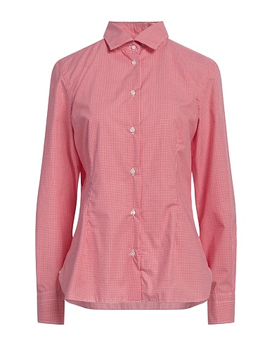 BARBA Napoli Checked shirt Red 100% Cotton