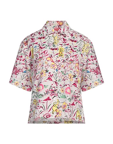 KENZO Camicie e bluse a fiori Off white 100% Cotone