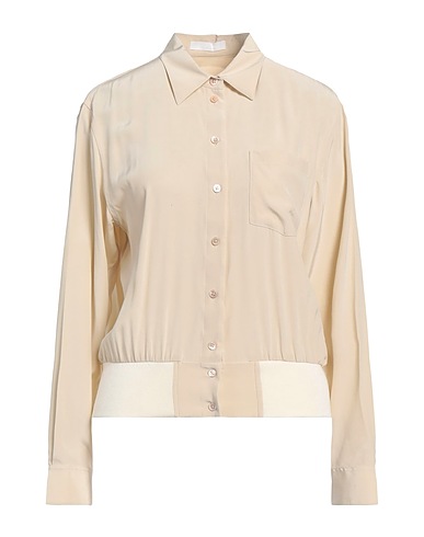 HELMUT LANG Silk shirts & blouses Beige 100% Silk, Viscose, Polyester