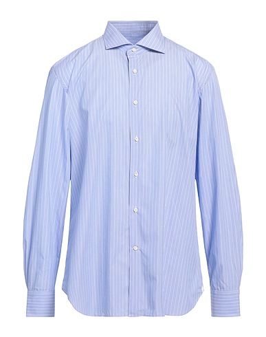 BORSA Camicia a righe Blu chiaro 100% Cotone
