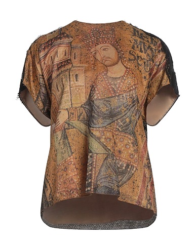 DOLCE&GABBANA Top Camel 50% Wool, 50% Silk