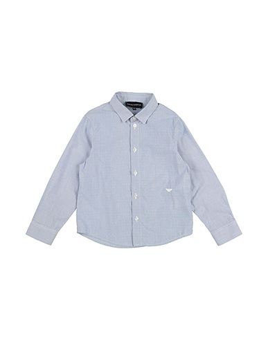 EMPORIO ARMANI Patterned shirt Sky blue 100% Cotton