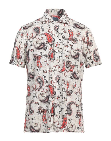 BARBA Napoli Patterned shirt Off white 100% Cotton