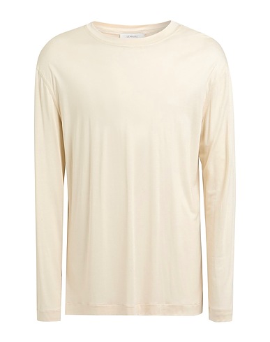 LEMAIRE Basic T-Shirt Beige 100% Seide