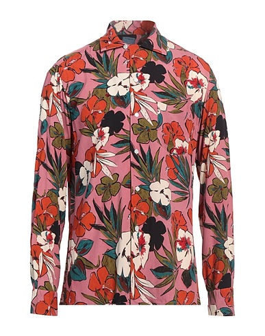 BARBA Napoli Patterned shirt Antique rose 100% Viscose