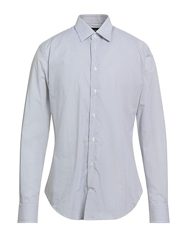 EMPORIO ARMANI Gestreiftes Hemd Off white 100% Baumwolle