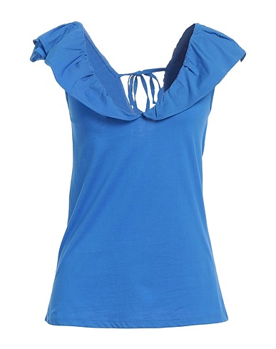 FRACOMINA Top GOLD Blu china 100% Cotone, Elastan