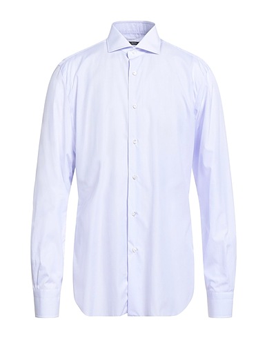 BARBA Napoli Checked shirt Lilac 100% Cotton