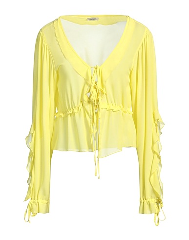 FRACOMINA Solid color shirts & blouses COLLECTION Yellow 100% Polyester