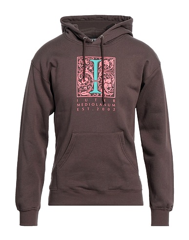 IUTER Hooded sweatshirt Dark brown 100% Cotton