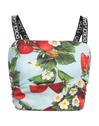 DOLCE&GABBANA Top Sky blue 94% Silk, 6% Elastane, Polyester, Polyamide