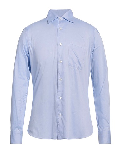 BARBA Napoli Solid colour shirt CULTO Sky blue 100% Cotton
