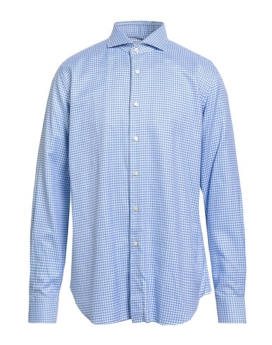 CELLINI Camicia fantasia Celeste 100% Cotone