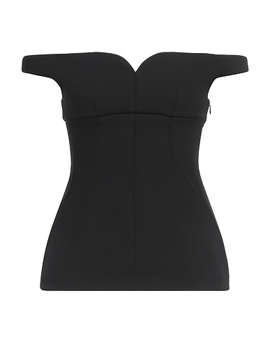 PHILOSOPHY di LORENZO SERAFINI Schulterfreies Top Schwarz 93% Polyamid, 7% Elastan