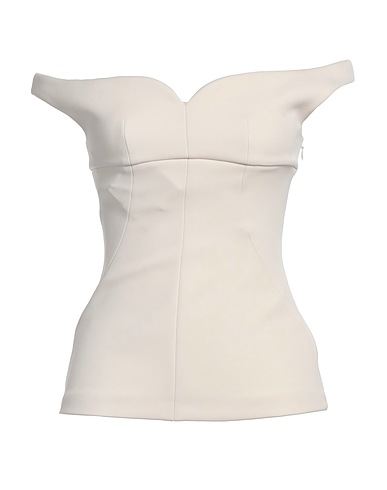 PHILOSOPHY di LORENZO SERAFINI Off-the-shoulder top Cream 93% Polyamide, 7% Elastane