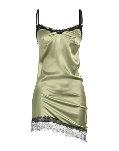 THE ATTICO Kurzes Kleid Militärgrün 100% Seide, Polyamid, Viskose