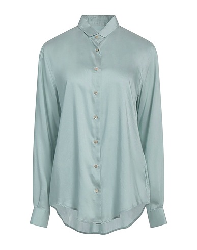 XACUS Solid colour shirts & blouses Light green 84% Viscose, 16% Silk
