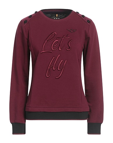 AERONAUTICA MILITARE Sweatshirt Plum 95% Cotton, 5% Elastane