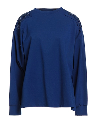 MARIUCCIA Sweatshirt Bright blue 70% Viscose, 25% Polyamide, 5% Elastane