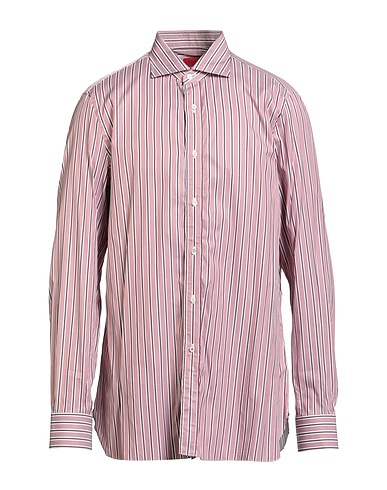 ISAIA Camisas de rayas Rosa antiguo 100% Algodón