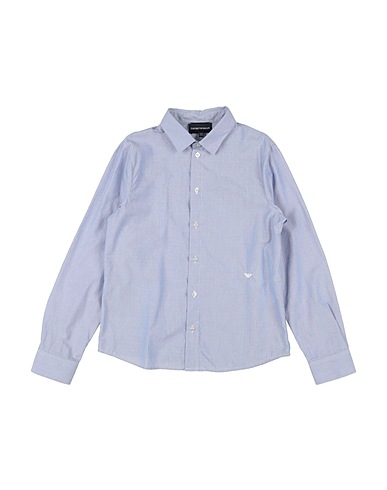 EMPORIO ARMANI Patterned shirt Azure 100% Cotton