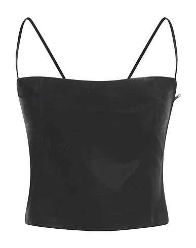 DIESEL Top Black 52% Polyester, 43% Virgin Wool, 5% Elastane, Polyurethane coated