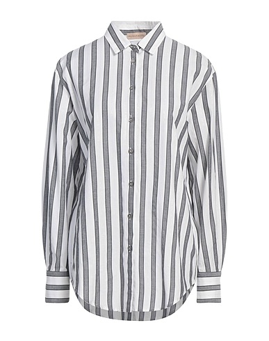 PUROTATTO Striped shirt Grey 100% Cotton