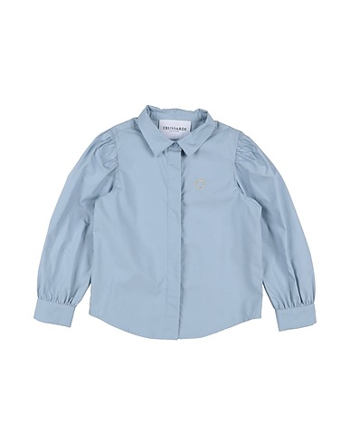 TRUSSARDI JUNIOR Однотонные рубашки и блузки Небесно-голубой 100% Хлопок