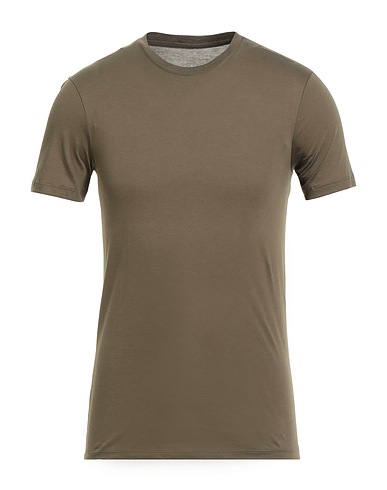 ARMANI EXCHANGE Basic T-Shirt Military green 100% Pima Cotton
