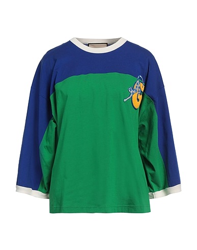 GUCCI Oversize-T-Shirt Blue 100% Cotton, Polyester, Wool, Acrylic
