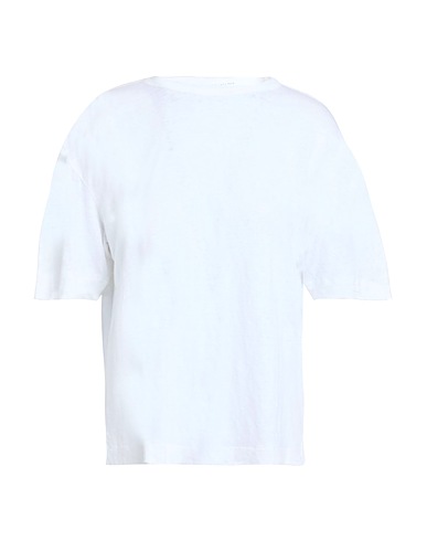 MAJESTIC FILATURES Basic T-shirt White 94% Linen, 6% Elastane