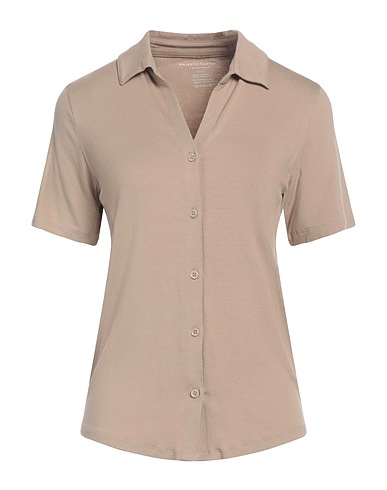 MAJESTIC FILATURES Solid color shirts & blouses Sand 94% Viscose, 6% Elastane