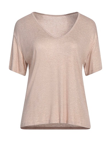 MAJESTIC FILATURES T-shirt Beige 94% Viscose, 6% Elastane