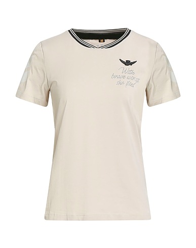 AERONAUTICA MILITARE T-shirt Beige 94% Cotton, 6% Elastane