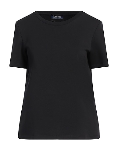 'S MAX MARA Basic T-Shirt Schwarz 78% Baumwolle, 16% Polyester, 6% Elastan
